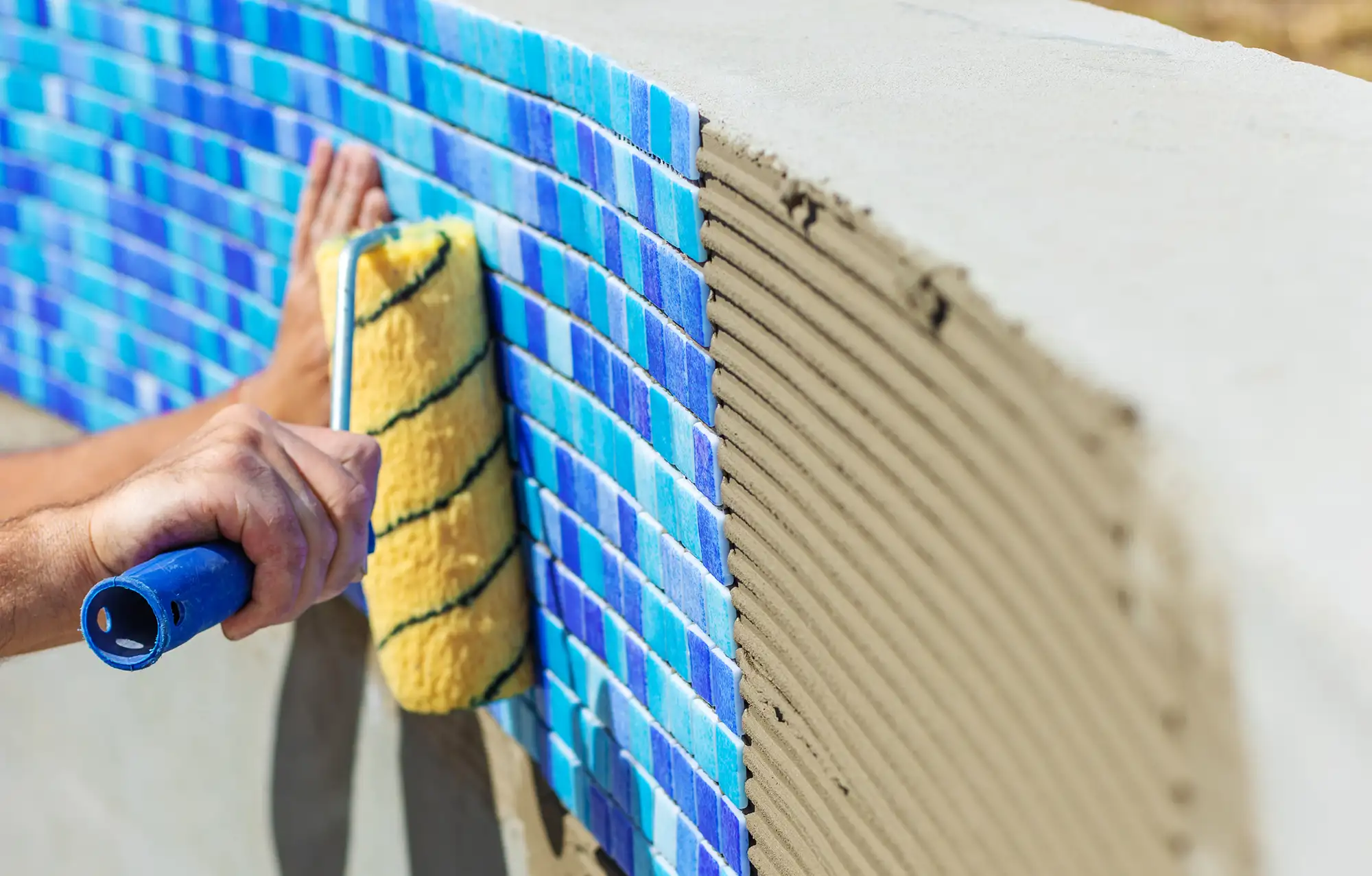 Pool tiling and resurfacing work