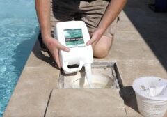 Adding instant sunscreen to filter box to stop chemical loss from sun exposure